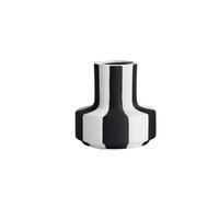 QIJIAYU Creative Black and White Striped Ceramic Vase Table Flower Decorative Vase Living Room Decoration