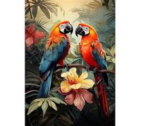 Qijinn 5D Love Birds Diamond Painting Kits for Adults Beginners,DIY Square Full Drill Diamond Art Crystal Rhinestone Cross Stitch Painting by Numbers Picture for Home Wall Decor 60x80cm