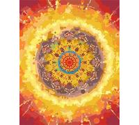 Qijinn Paint by Numbers Fantasy Mandala,Paint by Numbers Kits for Adults Beginners,with Brushes DIY Acrylic Canvas Oil Painting Crafts for Home Wall Decor Gifts 20x26 inch,with Framed