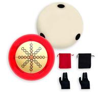 QIJISTORM 2 Pcs Billiards Cue Ball 2-1/4" Pool Cue Ball Practice Training Artifact with A Pair of Three Finger Billiard Gloves 2 Pool Bag Table Training for Table Accessories