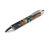 QIJIUU Ancient Egyptian God with Intricate Patterns And Symbols Personalized Ballpoint Pen Fancy Funny Ball Point Pens Black Gifts 1 PCS