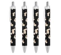 QIJIUU Bubble Sheep Retractable Ballpoint Pens Smooth Writing Gel Ink Pen 0.5mm Fine Black Inks Office Supplies 4 PCS