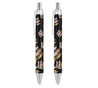 QIJIUU Coat of Arms of New Zealand Personalized Ballpoint Pen Fancy Funny Ball Point Pens Black Gifts 2 PCS