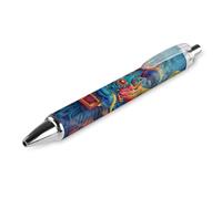QIJIUU Colorful Dragon Printed Retractable Ballpoint Pen Blue Ball Pens 0.5mm Point for Work And Office Writing 1 PCS