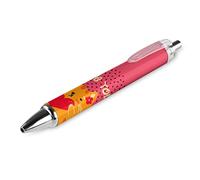 QIJIUU Cute Cat Print Love Pattern Retractable Ballpoint Pen Portable Black Ink Ball Pen Work Pens for Office Stationery Supplies,1 PCS