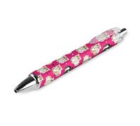QIJIUU Cute Guinea Pig Printed Retractable Ballpoint Pen Ball Pens 0.5mm Point for Women and Men,4 PCS
