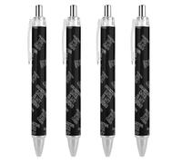 QIJIUU Data Analyst Collecting Data Is My Cardio Personalized Ballpoint Pen Fancy Funny Ball Point Pens Black Gifts 4 PCS