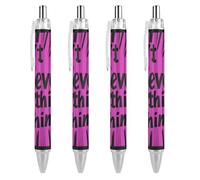 QIJIUU Don'T Believe Everything You Think Personalized Ballpoint Pen Fancy Funny Ball Point Pens Black Gifts 4 PCS