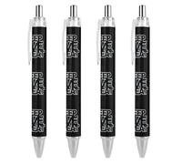 QIJIUU Eat Sleep Rave Repeat Retractable Ballpoint Pen Black Ink Ball Point Pens Work Pens for Men Women 4 PCS