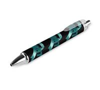 QIJIUU Fight Ovarian Cancer Ballpoint Pen Funny Patterned Retractable Black Round Barrel Fine Point Pens 0.5 Mm 1 PCS