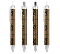 QIJIUU Happy Kwanzaa African American Heritage Festival Ballpoint Pen Retractable Writing Ball Pens Office Supplies Gifts for Women Men,4 PCS