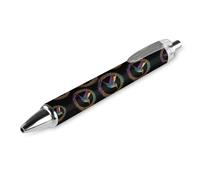 QIJIUU Hummingbird in an Intricate Celtic Frame Cute Ballpoint Pens Retractable Ball Point Pen 0.5mm for Women and Man Office 1 PCS