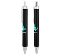 QIJIUU I Am Unstoppable Black Ink Ball Point Pen Smooth Writing Ballpoint Pen for Office School 2 PCS