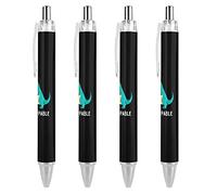 QIJIUU I Am Unstoppable Black Ink Ball Point Pen Smooth Writing Ballpoint Pen for Office School 4 PCS