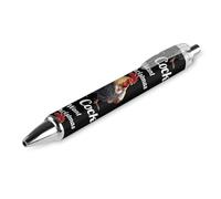 QIJIUU I Want Fat Cock Ballpoint Pen Funny Patterned Retractable Black Round Barrel Fine Point Pens 0.5 Mm 1 PCS
