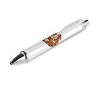 QIJIUU Italy Italian Flag with Pizza Personalized Ballpoint Pen Fancy Funny Ball Point Pens Black Gifts 1 PCS