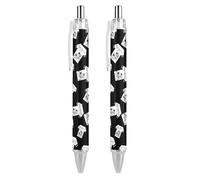 QIJIUU Jiu Jitsu Personalized Ballpoint Pen Fancy Funny Ball Point Pens Black Gifts 2 PCS