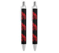 QIJIUU Kenpo Karate Fist Hand Retractable Ballpoint Pen Black Ink Ball Point Pens Work Pen for Men Women 2 PCS