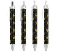 QIJIUU Love New Mexico State MyCute Ballpoint Pens Retractable Ball Point Pen 0.5mm for Women and Man Office,4 PCS