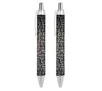 QIJIUU Math'sPhysics Equations and Formulas Retractable Ballpoint Pen Black Ink Ball Point Pens Work Pen for Men Women 2 PCS