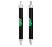 QIJIUU Retro Lucky Printed Retractable Ballpoint Pen Ball Pens 0.5mm Point for Women and Men,4 PCS