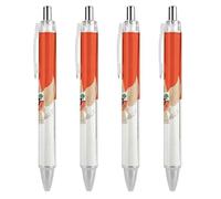 QIJIUU Vintage Indonesian Flag Indonesia Emblem Cute Ballpoint Pens Retractable Ball Point Pen 0.5mm for Women and Man Office 4 PCS