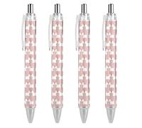 QIJIUU Westie Dogs Pattern Retractable Writing Ballpoint Black Ink Ball Pens Gifts for Students Office Stationery Supplies 4 PCS