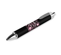 QIJIUU World's Best Mom Printed Retractable Ballpoint Pen Blue Ball Pens 0.5mm Point for Work And Office Writing 1 PCS