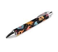 QIJIUU Y2k Skull Flame Butterflies Hearts Cute Ballpoint Pens Retractable Ball Point Pen 0.5mm for Women and Man Office 1 PCS