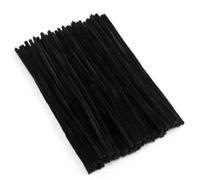 Qikaara 200pcs Black Pipe Cleaners, 30cm x 6mm Craft Chenille Stems/Wire Bending Plush, Cleaner Strips for DIY, Arts, Crafts Project, Decoration