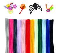 Qikaara 200pcs Multi Color Pipe Cleaners, 30cm x 6mm, 12 Colors, Craft Chenille Stems/Wire Bending Plush, Cleaner Strips for DIY, Arts, Crafts Project, Decoration