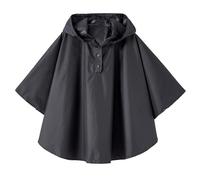 QIKADO Rain Poncho Children's Waterproof Baby Girls Boys Foldable Ultralight Bicycle Outdoor for 1-12 Years, black, 1-3 Jahre