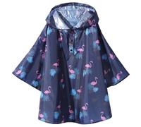 QIKADO Rain Ponchos Children Unisex 1-12 Years, Flamingo Blue, 1-3 Years