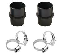 Qikaide 2PCS Diesel Heater Duct Connector with 4 Clamps Straight Pipe Joint High Temperature Plastic Air Hose Coupler 42mm 60mm 75mm 90mm Short and Long (Long-42mm)