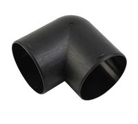 Qikaide Dual 90mm L-Shape Heater Duct Elbow Connector 90 Degree Warm Air Vent Hose Adapter for Diesel Parking Heaters RV Van Boat Black