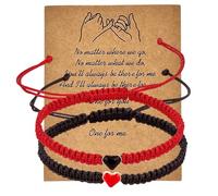 QIKAIDE Red String of Fate Couple Bracelet Christmas Valentines Day Anniversary Birthday Gifts for Her Him Relationships Matching Bracelets for Boyfriend Girlfriend Wife, M, Plastic, no gemstone