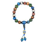 QIKAIDE Tibetan Meditation Bracelets Handcrafted Blessed by Monks for Yoga, Chakra Healing, Mindfulness and Stress Relief, created zircon gemstone