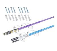 Qikam 2 Pack Lightsaber Rack Wall Mount Lightsaber Display Rack Stand Horizontallly Lightsaber Stand Lightsaber Holder Acrylic Light Saber Bracket