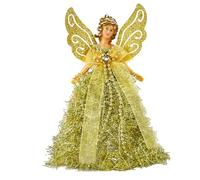Qikam Angel Tree Toppers 20 X 16cm, Angel Decoration Tree Topper, Fairy Treetop Pendant For Tree Decorations, Tree Ornaments And Festive Home Decor