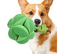 Qikam Broccoli Plush Dog Toy, Broccoli-Shaped Dog Sniff &, Interactive Pet Toys For Large/Medium/Small Dogs, Interactive Dog Squeaky Toys With Retractable Handle