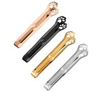 Qikam Cat Paw Shape Kitchen Tongs Food Serving Tongs Stainless Steel Food Buffet Tongs, Cooking Tongs, Salad Tongs, BBQ Tongs, Frying Tongs Utensils, Kitchen, Easy to Clean, Non Stick