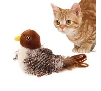 Qikam Chirping Bird Cat Toy, Flapping Bird Cat Toy, Interactive Bird Cat Toy, Cat Feather Toys for Indoor Cats, Interactive Cat Toy, Sounds and Striking Movements for Cat Exercises