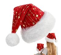 Qikam Christmas Hat,Stylish Winter Headwear - Plush Adults Christmas Santa Hat - for Photography Party Gathering Family Friends Mother Girlfriend Hus