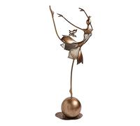 Qikam Metal Dancing Girl Garden Statue Ornament Standing Dancer Garden Art Sculpture Modern Ballet Girl Figurine Ballerina Statue Figurine Metal Outdoor Decor For Yard Porch Patio Lawn Outdoor
