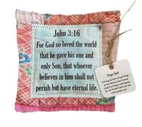 Qikam Prayer Quilt with Cross Inside | Pocket Prayer Quilt | Handmade Sew Individually Colorful Quilts | Symbolism Poems Quilts with Wooden Cross Inside | God Is Always By Your Side