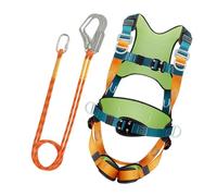 Qikam Safety Harness for Construction | 5 Point Roof Harness | Rock Climbing Gear with Shock Absorbing Lanyard for Roofing Mountaineering Rescuing Work Construction Site