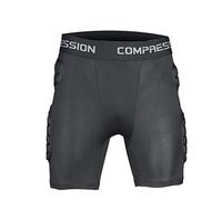 QIKEGooods Men's Goalkeeper Padded Shorts Football Protective Gear Set Training Suit for Soccer Rugby Basketball Paintball Hip Protector Shorts