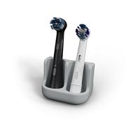 Qikfresh - Holder for 2 brush heads - Compatible with Oral-B, iO, Philips Sonicare, Waterpik, Fairywill - Food-grade silicone (Grey)