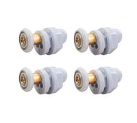 Qikuver 4PCS Shower Door Rollers, Copper Rod Pulley, Strong Load-Bearing Capacity, Ultra-Quiet Shower Glass Door Rollers Replacement, for The Bathroom Glass Sliding Door Pulleys/Wheels (19MM)