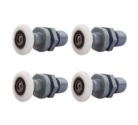 Qikuver 4PCS Shower Door Rollers, Roller Diameter 19mm for The Bathroom Glass Sliding Door Pulleys/Runners/Wheels,Strong Load-Bearing Capacity, Ultra-Quiet Shower Glass Door Rollers Replacement (19MM)